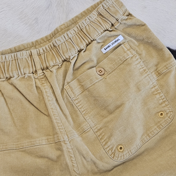 Banks Journal Brand Tan Corduroy Men's Shprt Size 34 - Picture 6 of 7